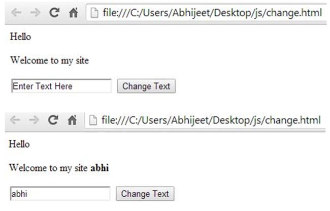 User Input update the text